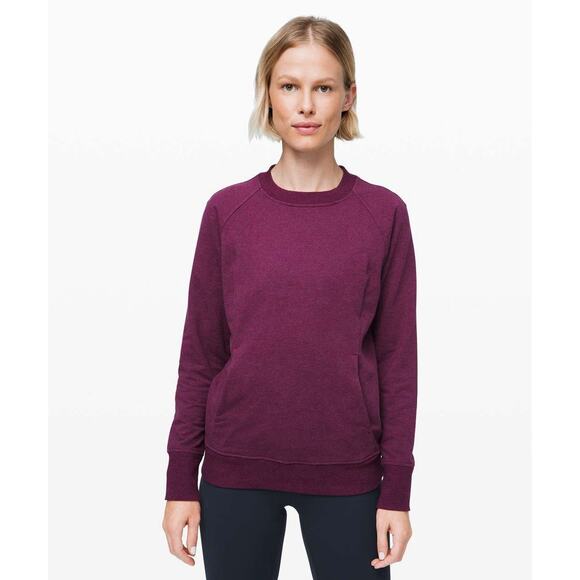 Lululemon Athletica 6 Scuba Crew Heathered Marvel Crew Neck Cotton Terry Basic - Picture 1 of 11